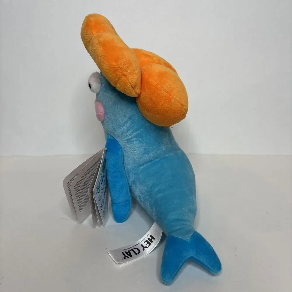 NWT HEY CLAY 2023 with Tags Plush Stuffed Animals Blue Orange Seal Sea Lion